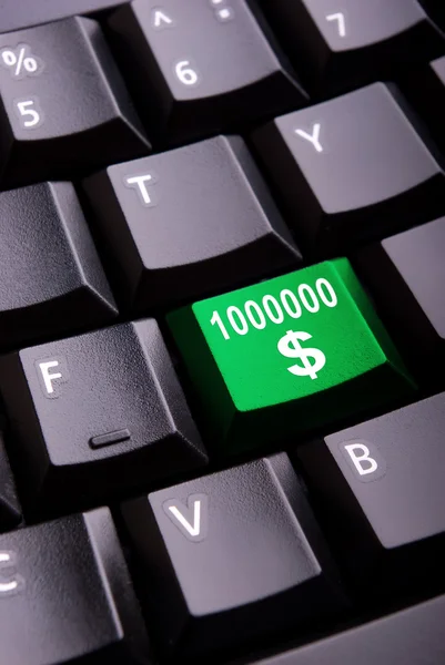 Geld-Symbol auf einer Tastatur — Stockfoto