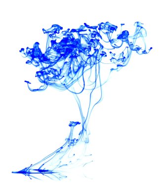 Abstract ink in water isolated clipart