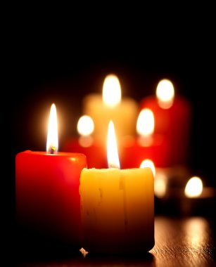 Burning candles clipart