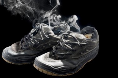 Rotten old sneakers clipart