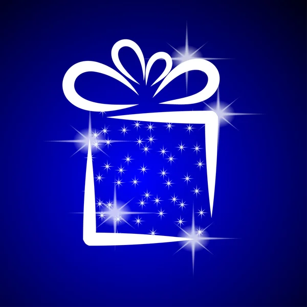 Boże Narodzenie ilustracja z pudełko. — Wektor stockowy