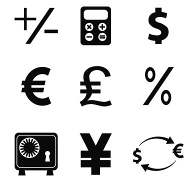 vector business icons set 5 clipart