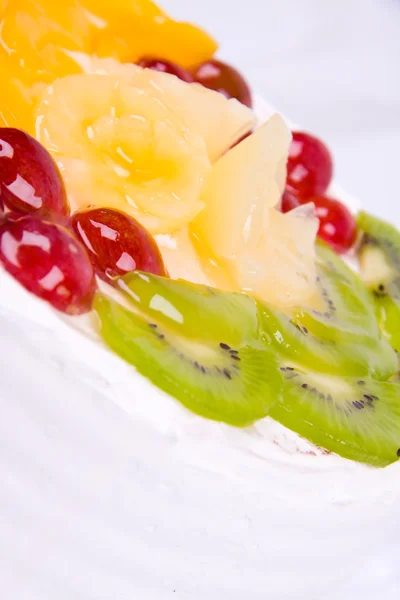 stock image Celebratory pie decorated with fruit and berries