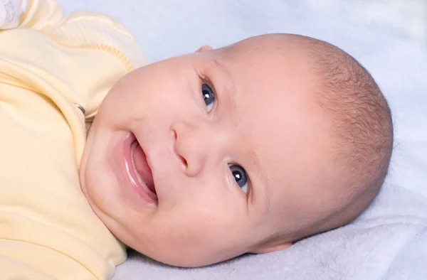 Foto Portrét Roztomilý Novorozence Smát — Stock fotografie