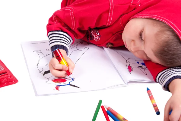 stock image The boy draws