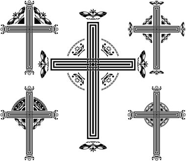 Set of crosses clipart