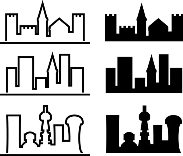 stock vector City evolution