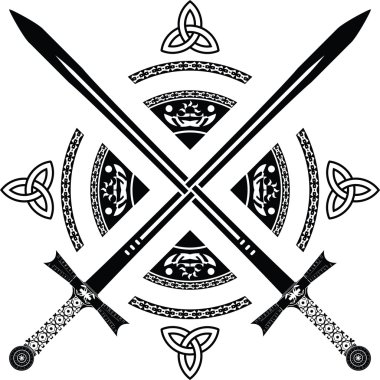 Fantasy swords. fourth variant clipart