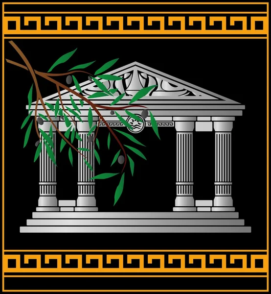 Temple hellénique fantastique — Image vectorielle