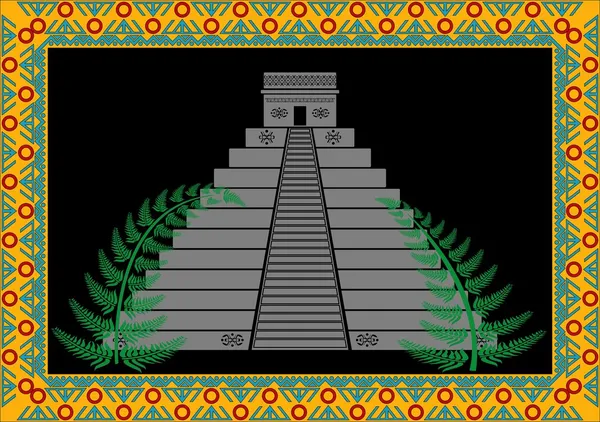 Piramide maya fantasy — Vettoriale Stock