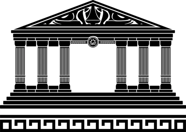 Храм Фантазий Первый Вариант Трафарет Векторная Иллюстрация — стоковый вектор