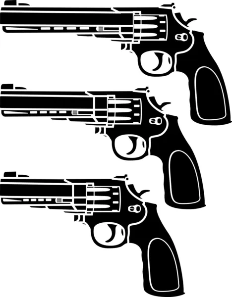 Set of pistols — Stock Vector
