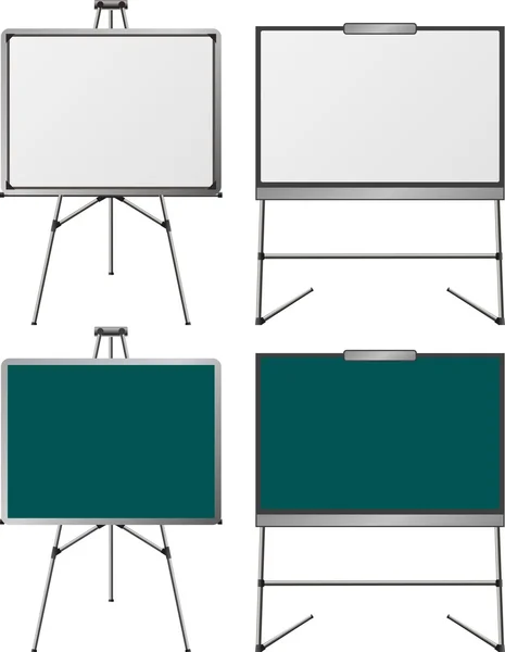 Set of easels — Stock Vector