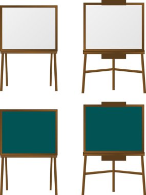 Set of easels clipart