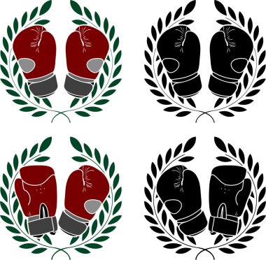 Set of boxer gloves clipart