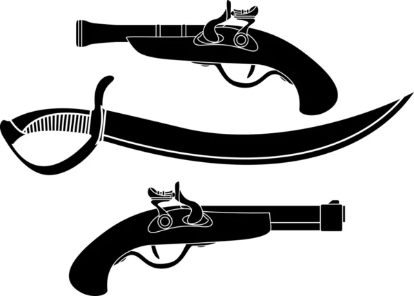 Weapon of pirates — Stock Vector