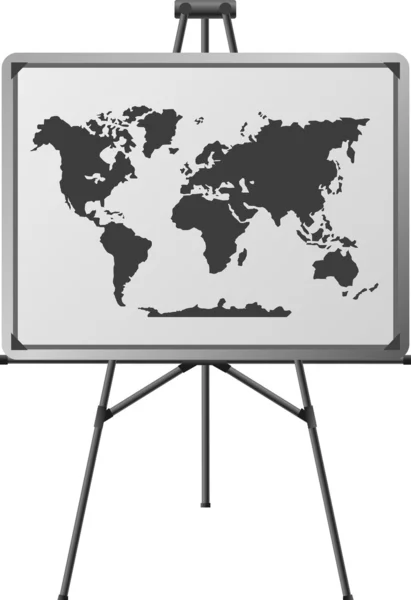 World in easel — Stock Vector