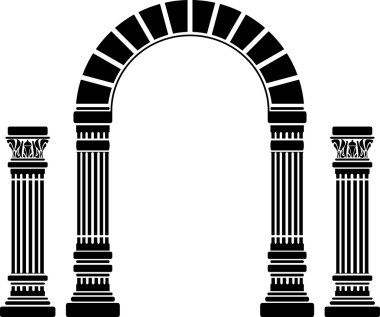 Fantasy arch and columns clipart