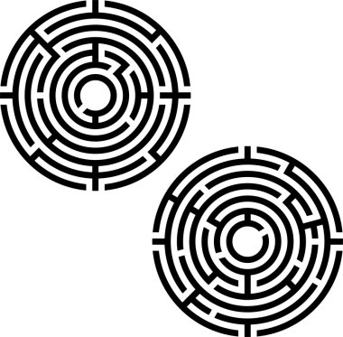 Two labyrinths clipart