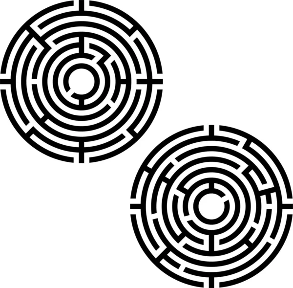 Dva labyrinty — Stockový vektor