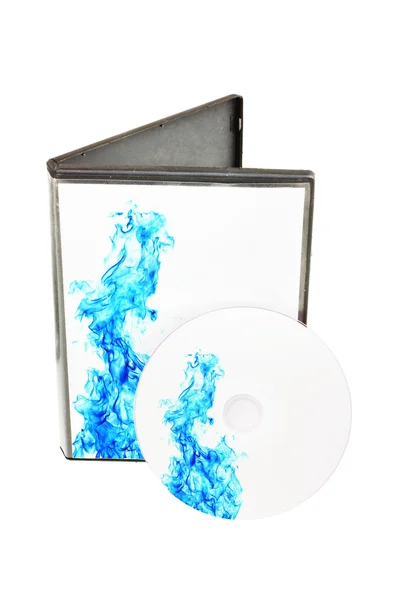 Box dvd disk a bílá — Stock fotografie