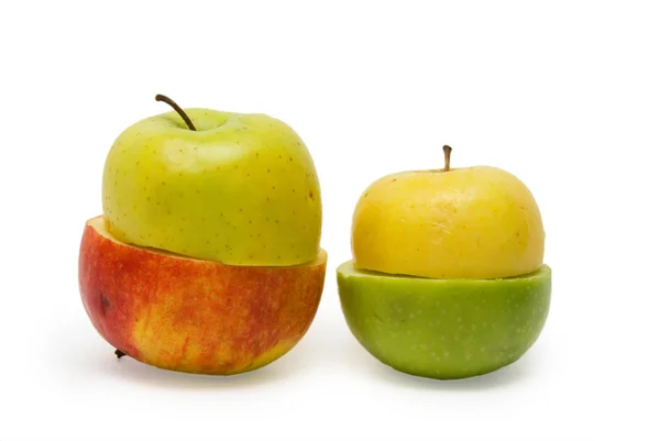 Frutas de maçã com corte — Fotografia de Stock