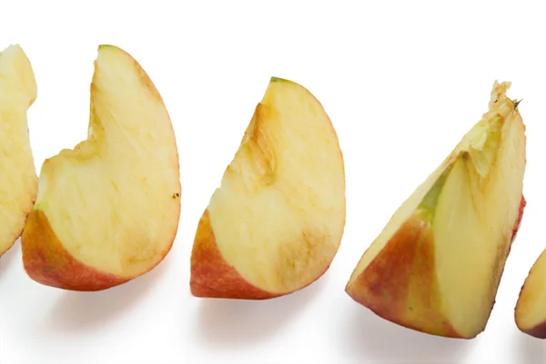 Frutas rojas de manzana con corte —  Fotos de Stock