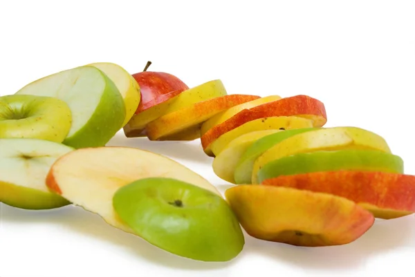 Mele frutta con taglio — Foto Stock