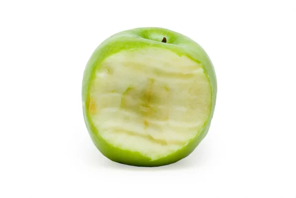 Isırıldı elma yeşil — Stok fotoğraf