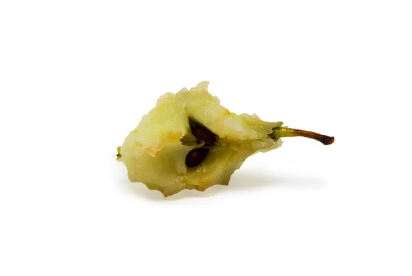 Gebissener grüner Apfel — Stockfoto