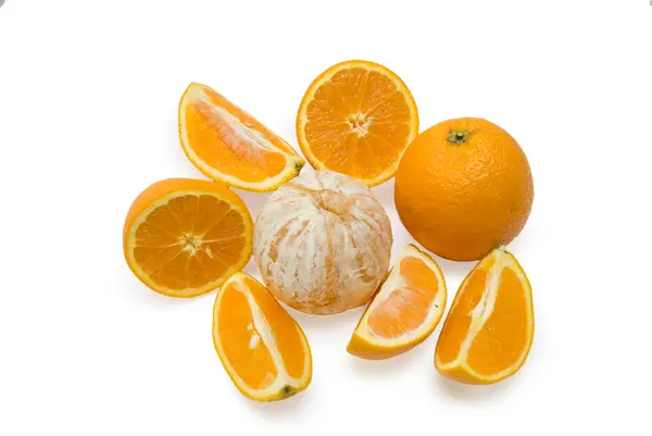 Grupa pomarańczowa na białym tle na białym tle — Zdjęcie stockowe