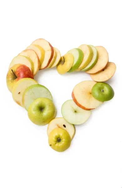 Apple fruit met knippen — Stockfoto