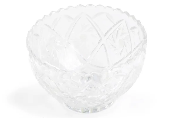 Vase Cristal Isolé Sur Fond Blanc — Photo