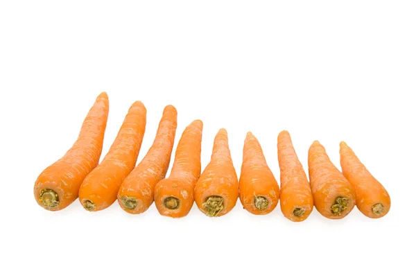 Morot Färsk Grönsak Grupp Vit Bakgrund — Stockfoto