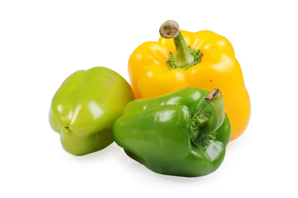 Group bell pepper on the white background — Stock Photo, Image