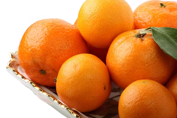 stock image Group tangerines isolated on the white background