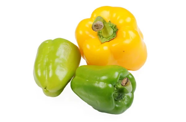 Group bell pepper on the white background — Stock Photo, Image