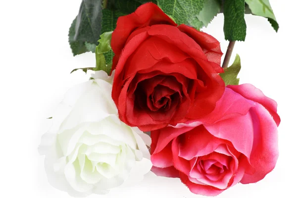 Einen schönen Strauß Rosen. auf weißem Hintergrund — Stockfoto