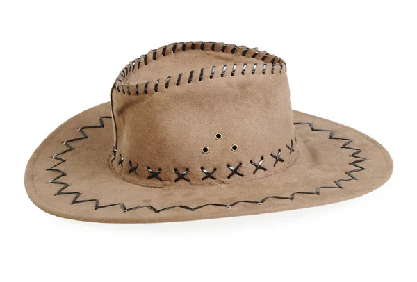 Cappello da cowboy, isolato sullo sfondo bianco — Foto Stock
