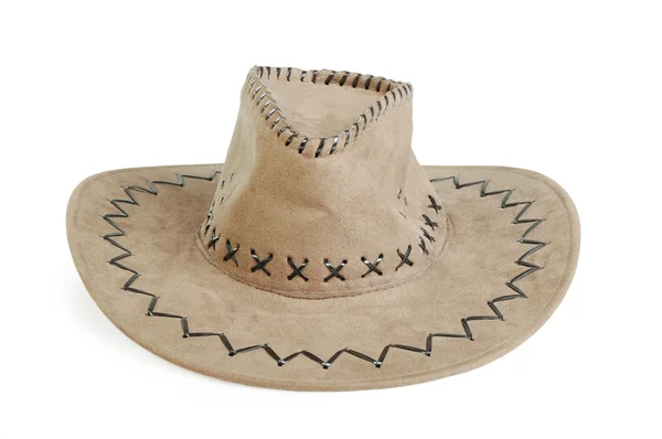 Cappello da cowboy, isolato sullo sfondo bianco — Foto Stock