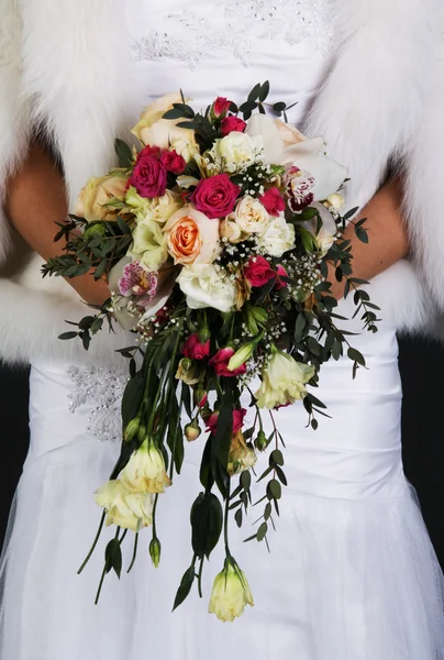 stock image Wedding bouquet in the hands of the bride