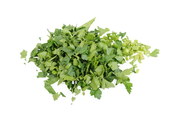 Chopped parsley Isolated on the white background — Stock Photo, Image