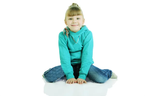 A beautiful little girl. Isolated on the white background. ( — Stock Photo, Image