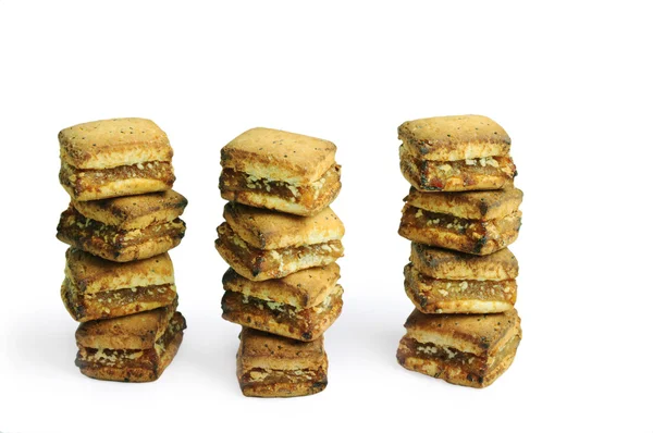 Cookies geïsoleerd op de witte achtergrond — Stockfoto