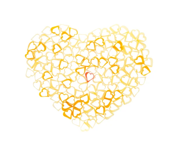 Heart Shape Made Pasta Isolated White May Use Background — Stock Photo, Image