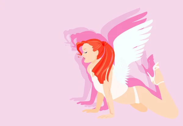 非常にセクシーな天使のベクトル画像 — ストックベクタ