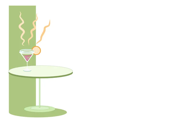 Vektorbild Von Getränken Auf Dem Tisch — Stockvektor