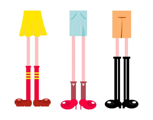 Bottes et jambes — Image vectorielle