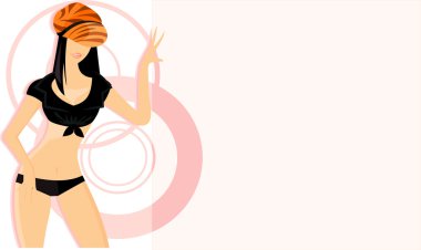 Vector image of angel girl clipart