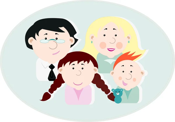 幸せな家族のベクトル画像 — ストックベクタ